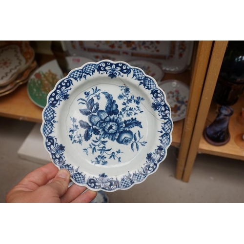 1117 - A small collection of Worcester first period porcelain; together with two further 18th century Engli... 