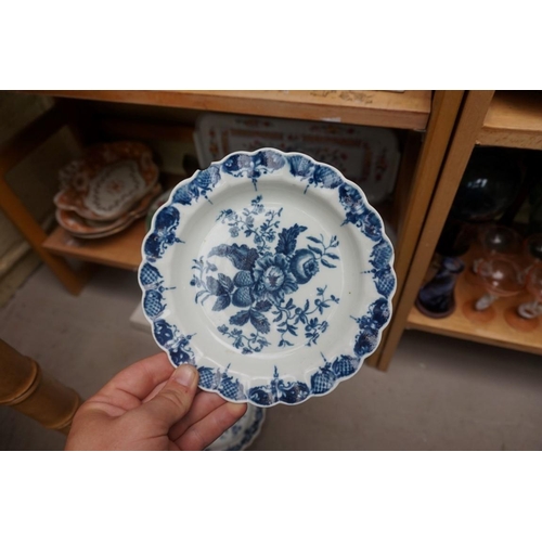 1117 - A small collection of Worcester first period porcelain; together with two further 18th century Engli... 