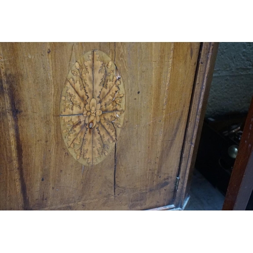 1129 - A 19th century French mahogany and inlaid secretaire a abattant, 93cm wide. ... 