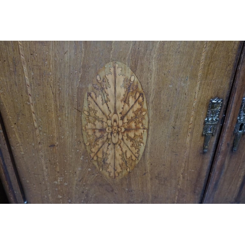 1129 - A 19th century French mahogany and inlaid secretaire a abattant, 93cm wide. ... 