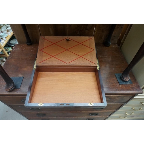 1157 - A 19th century rosewood and brass bound writing slope, 40.5cm wide.