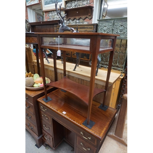 1164 - An Edwardian mahogany, line inlaid and satinwood crossbanded rectangular bijouterie table, 64cm wide... 