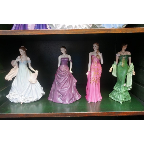 1178 - Four Coalport figures; together with three similar Royal Worcester examples. (7)