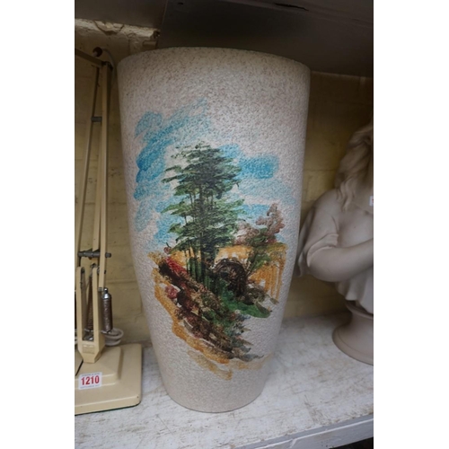 1211 - A large Italian pottery vase, 48cm high. 