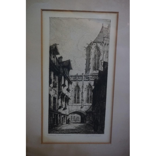 1276 - E Hedley Fitton, a group of six signed etchings, largest pl.44.5 x 30cm; together with another pair ... 