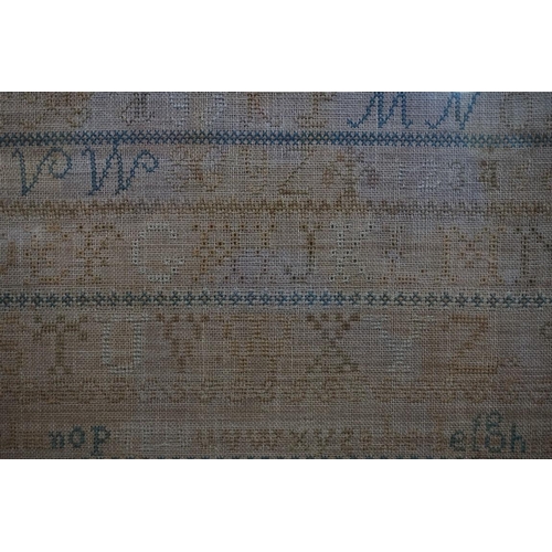 1293 - A Victorian needlework verse sampler, by Henreetta Clark, January 19th 1846, 45.5 x 47cm. ... 