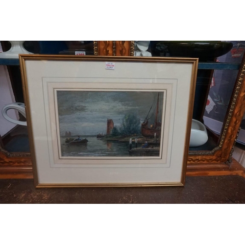 1297 - F J Aldridge, Dutch river scenes, a pair, each signed, pastel, 18.5 x 28cm. (2)