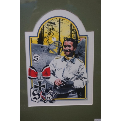 1307 - European School, a set of three painted portraits of World War II fighter pilots, comprising:&n... 