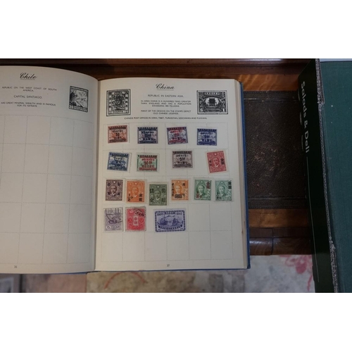 1317 - Stamps: four albums and two stock books. 