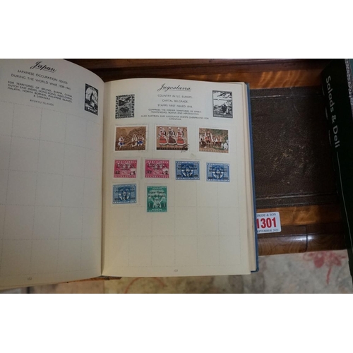 1317 - Stamps: four albums and two stock books. 