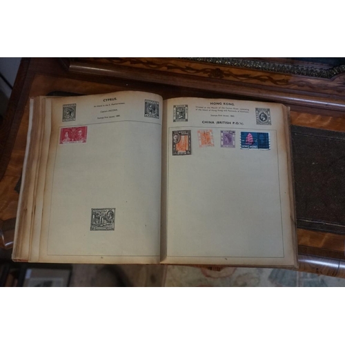 1317 - Stamps: four albums and two stock books. 