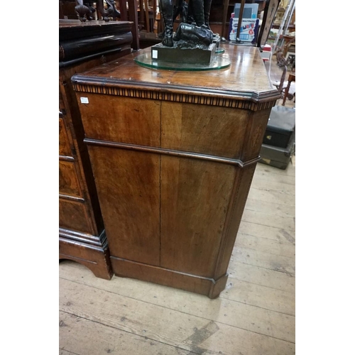 1353 - An unusual late 18th century Dutch mahogany and inlaid side cabinet, with a frieze drawer above a co... 