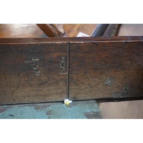 1379 - An 18th century walnut and featherbanded kneehole chest, 79cm wide.