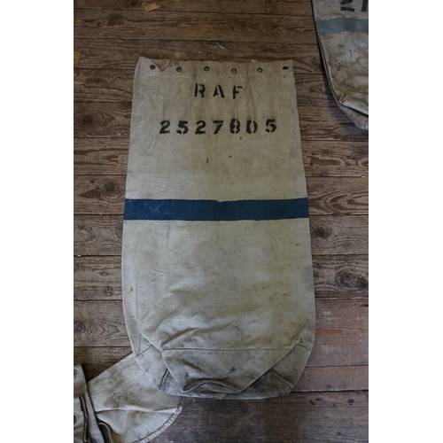 1398 - Seven World War II canvas kitbags, to include RAF examples.