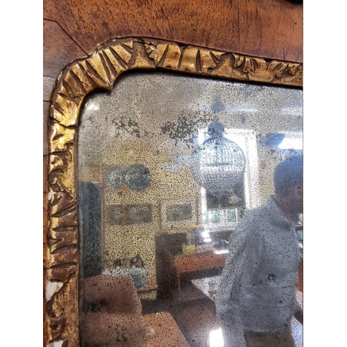 1448 - A good and large George II walnut and parcel gilt wall mirror, in the manner of William Kent, 145 x ... 