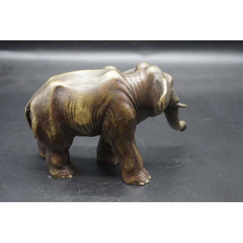 1479 - An antique bronze elephant, possibly German, 11.5cm high.  