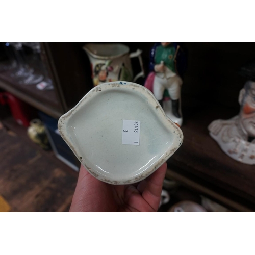 1500 - Of Waterloo Interest: an interesting group of 19th century pottery, comprising: a pearlware Wellingt... 