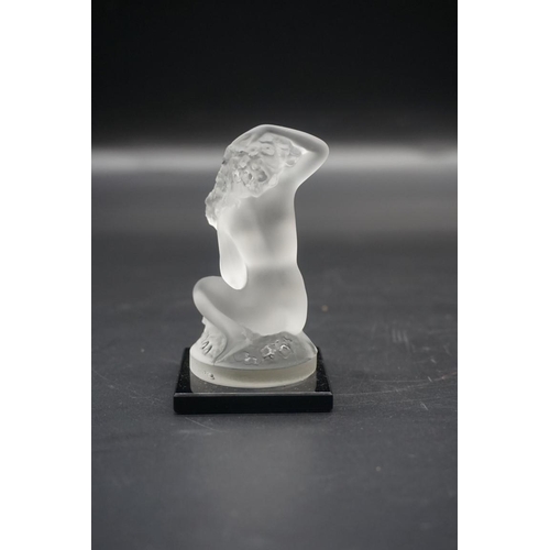 1595 - A Lalique frosted glass 'Floreal' figure, 9cm high.