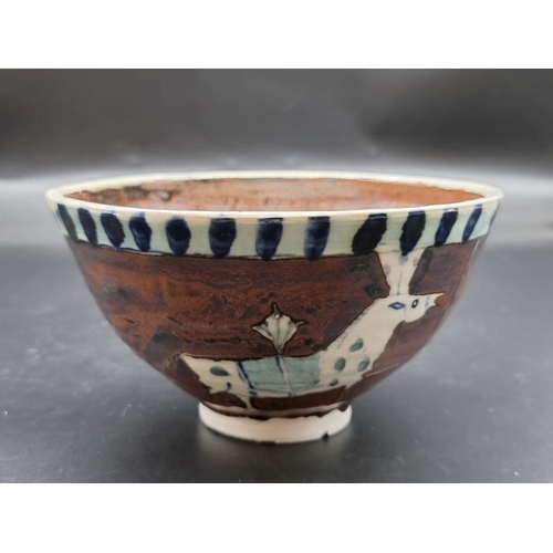 1645 - Studio Pottery: an Eric James Mellon 'Circus' stoneware bowl, signed and inscribed, 10cm high x 18cm... 