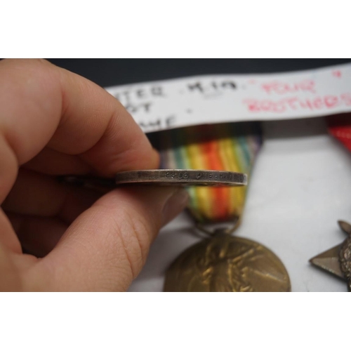 1736 - Medals: a rare and interesting group of eleven World War I medals to four brothers, comprising: 8806... 