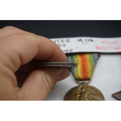 1736 - Medals: a rare and interesting group of eleven World War I medals to four brothers, comprising: 8806... 