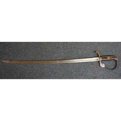 1753 - A Georgian sword, having 75cm blade, no scabbard.