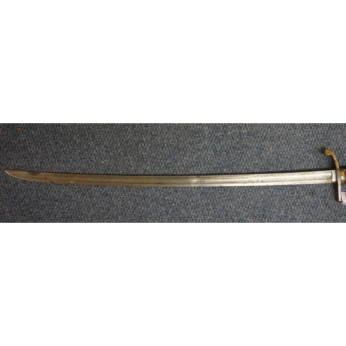 1753 - A Georgian sword, having 75cm blade, no scabbard.