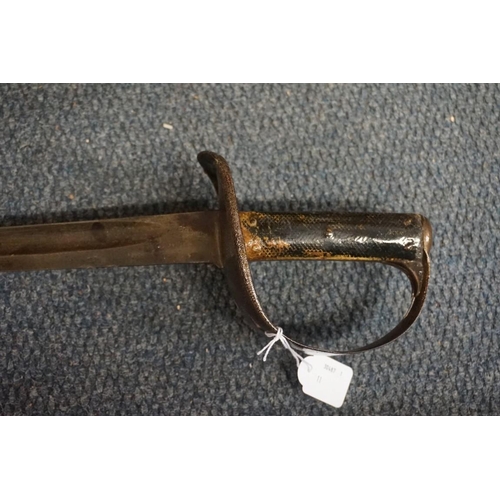 1755 - A Victorian 1885 pattern cavalry trooper's sword, inscribed to blade 'W D', no scabbard.... 