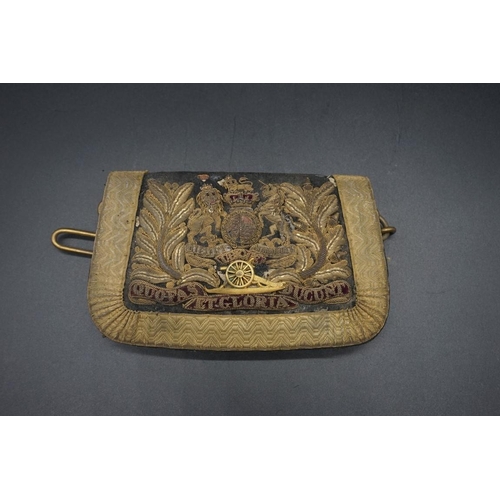 1760 - A Victorian 'Royal Artillery' officer's dress pouch and shoulder belt.