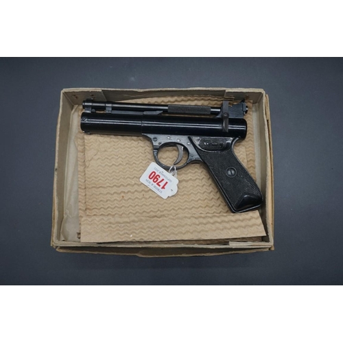 1790 - A Webley Premier .22 cal air pistol, in card box.