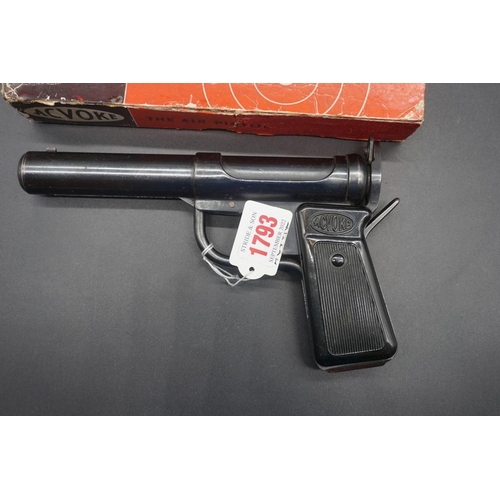 1793 - An Acvoke .22 car air pistol, boxed with instruction sheet.