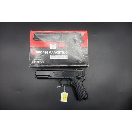 1794 - A Sportsmarketing G.10 .177 cal BB repeater air pistol, boxed with instruction booklet.... 