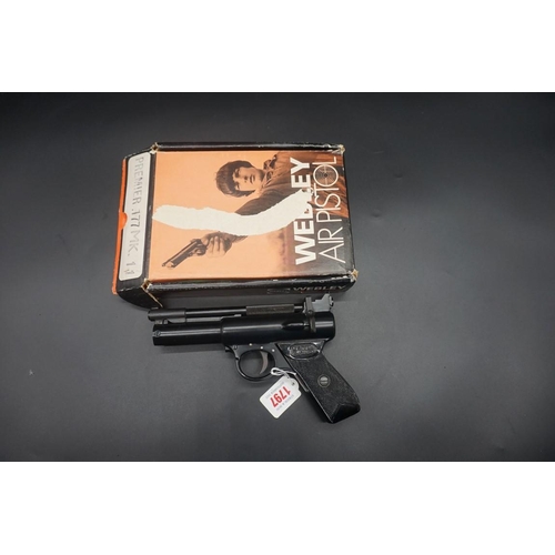 1797 - A Webley Premier MkII .177 cal air pistol, boxed with instruction booklet.