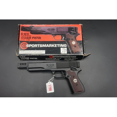 1798 - A Sportsmarketing G-1015 .177 cal BB repeater air pistol, boxed with owners manual.