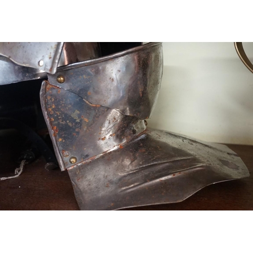 1812 - A reproduction mediaeval knight's steel jousting helmet, having armourers stamp to tail.... 