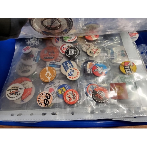 26 - Pin Badges: a large collection of various pin badges, mainly relating to transportation, some vintag... 