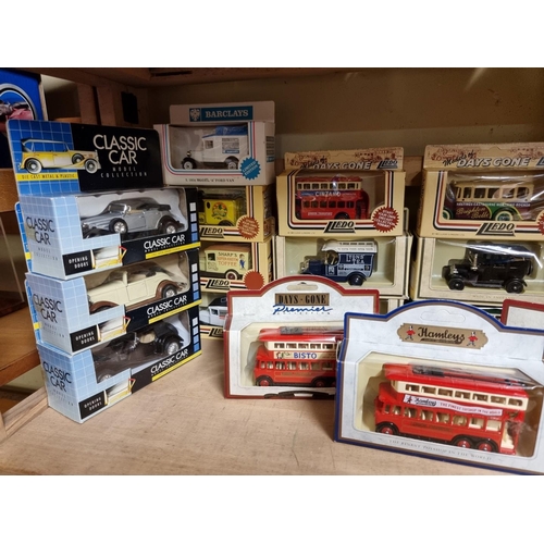 69 - Corgi: six boxed diecast models in the 'Classics' series; together with thirty-seven boxed Lledo 'Da... 