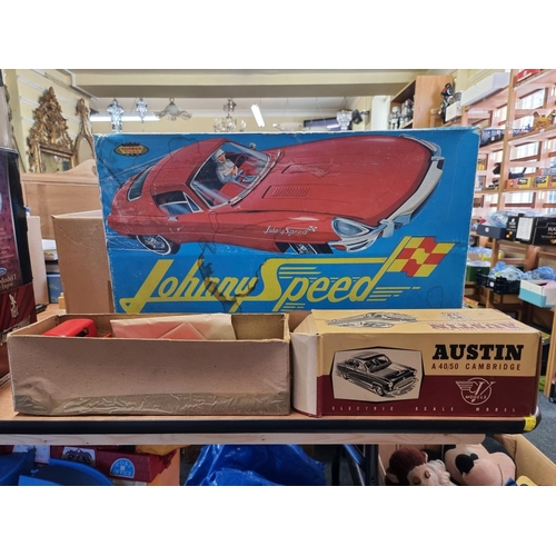 90 - Johnny Speed: a Giant Size remote control racing car, in original box; together with a Victory Indus... 