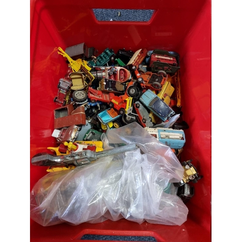 92 - A large quantity of vintage diecast vehicles, to include examples by Dinky, Corgi etc; together with... 