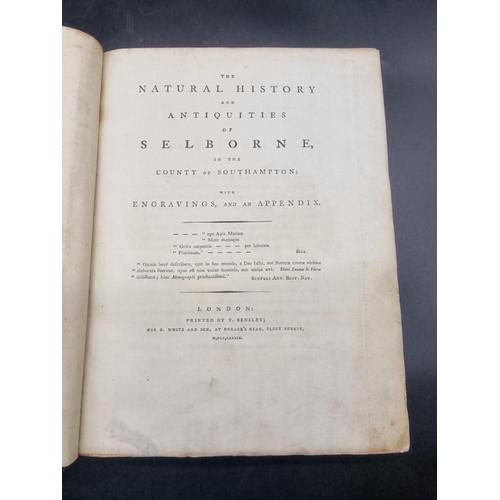 10 - WHITE (Gilbert): 'The Natural History and Antiquities of Selborne, in the County of Southampton... 