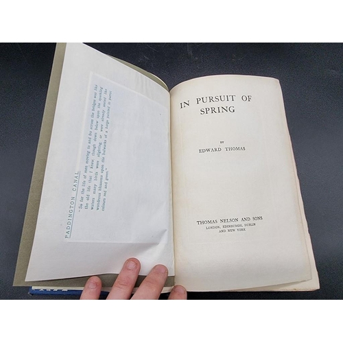 106 - THOMAS (Edward): 'In Pursuit of Spring..' London & New York, Thomas Nelson & Sons, 1914: 8vo... 