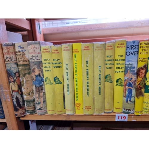 119 - BILLY BUNTER/ENID BLYTON: collection of 26 titles over one shelf, majority by Frank Richards/En... 