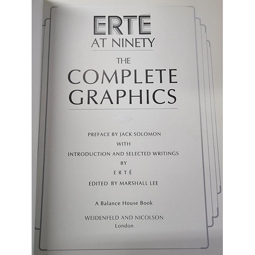 122 - ERTE: Erté at Ninety-Five...the Complete New Graphics': London, Weidenfeld & Nicolso... 