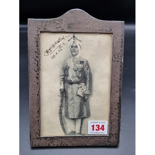 134 - MAHARAJA OF KAPURTHALA: an autographed photographic image of Maharaja Jagatjit Singh Bahadur, the la... 