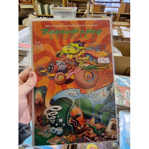 168 - COMICS: collection of approx 80 comics/graphic art books, titles including 'Space Junkk': 'Inkling':... 