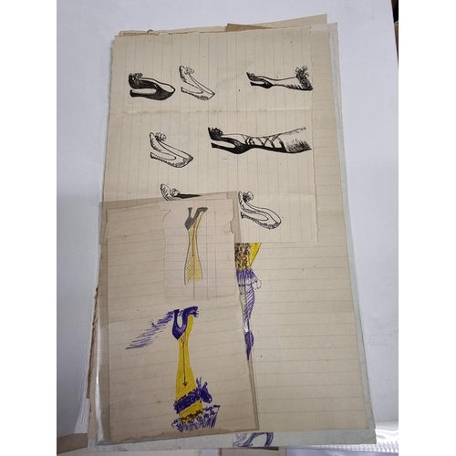 175 - STOCKINGS & CORSETS IN WARTIME: a remarkable archive of letters and sketches from Captain Geoffr... 