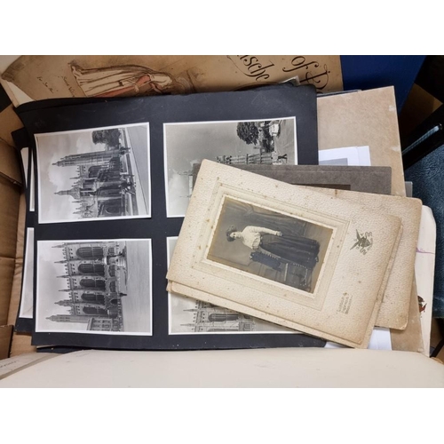 179 - PHOTOGRAPHS: a box of photos, including transport and military interest, some sports ephemera a... 