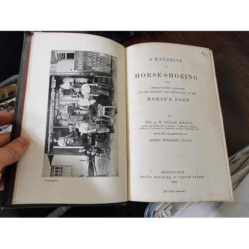 189 - EQUESTRIANISM: DOLLAR (A W): 'A Handbook of Horse-Shoeing..', Edinburgh, David Douglas, 1898: p... 