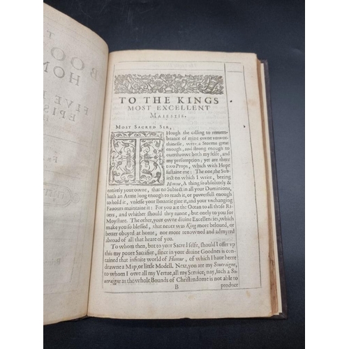 21 - MARKHAM (Francis): 'The Booke of Honour. Or, five decads of epistles of honour..' London, printed by... 