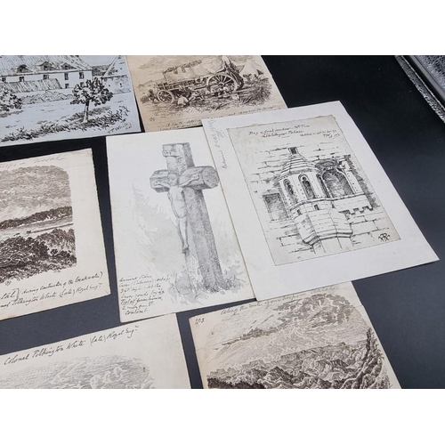 216 - TRAVEL SKETCHES: a group of 4 finely executed pen and ink sketches by one Colonel Pilkington Wh... 